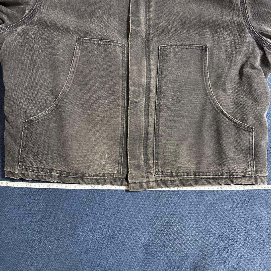年末セールCarhartt ダークグレー デトロイトジャケット Jeff刺繍付き