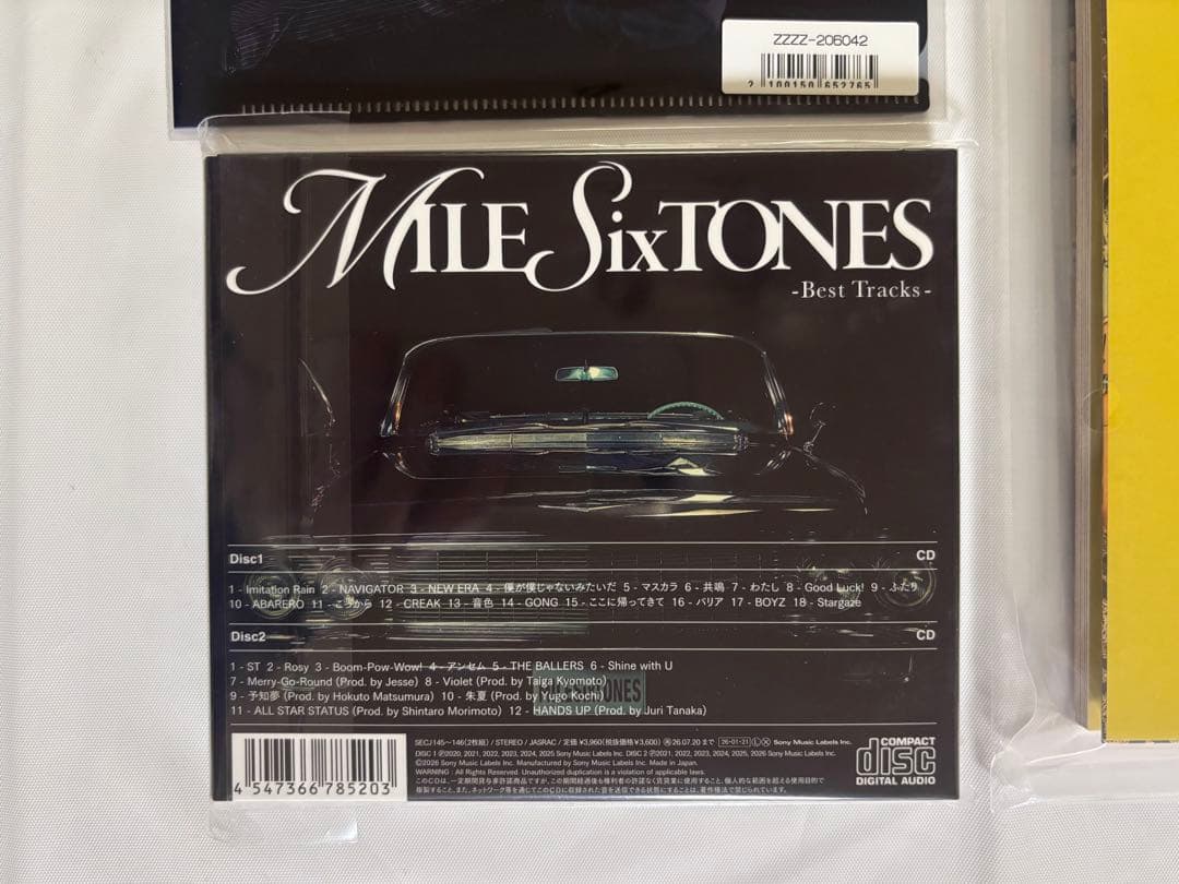 SixTONES「MILESixTONES -Best Tracks-」3形態