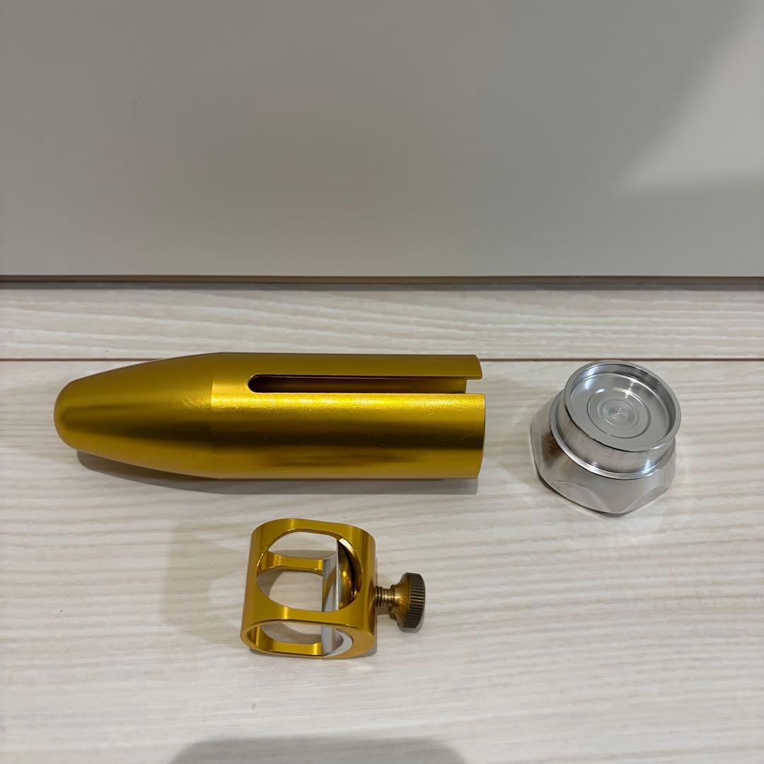 【新品】アルミ削り出し　ロケットリガチャー　&キャップ　アルトサックス　メタル用