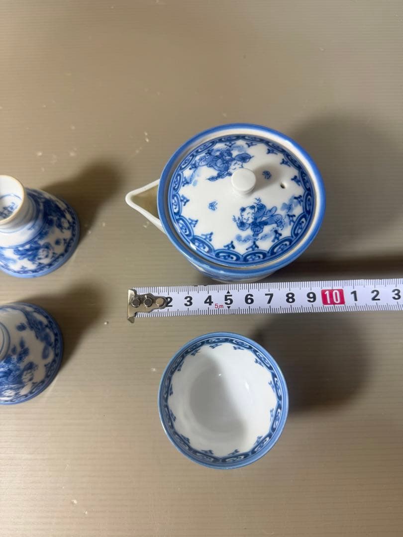 2479 平戸松山作 唐子絵 茶器セット 宝瓶1客 湯呑5客 - メルカリ