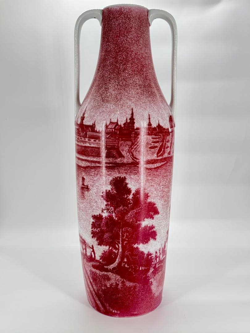 【レア】チュミェルフ製　ワルシャワ旧市街風景図花瓶　外交贈答品 レア】チュミェルフ製 ワルシャワ旧市街風景図花瓶 外交贈答品 レア