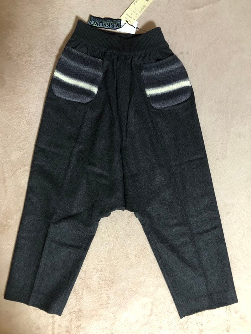 新品☆サルエルパンツ☆M.&Kyoko☆佐藤繊維☆ウール☆ウエスト64〜73㎝