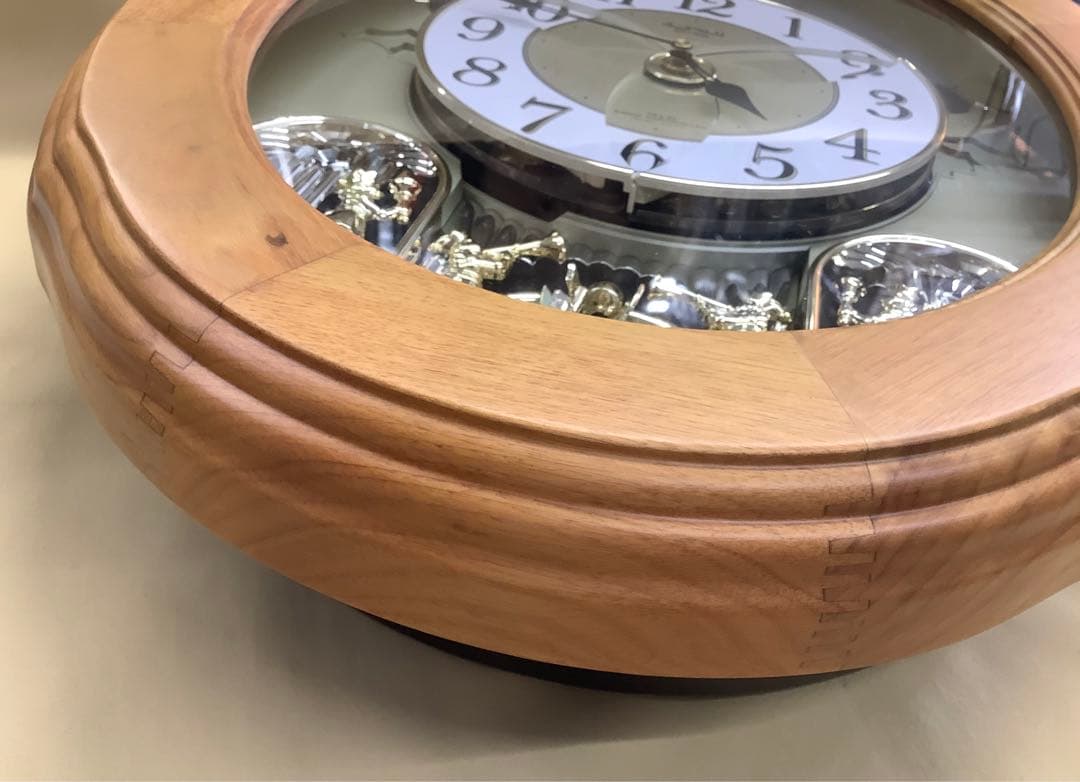 リズム時計 スモールワールド電波からくり時計 4MN422RA