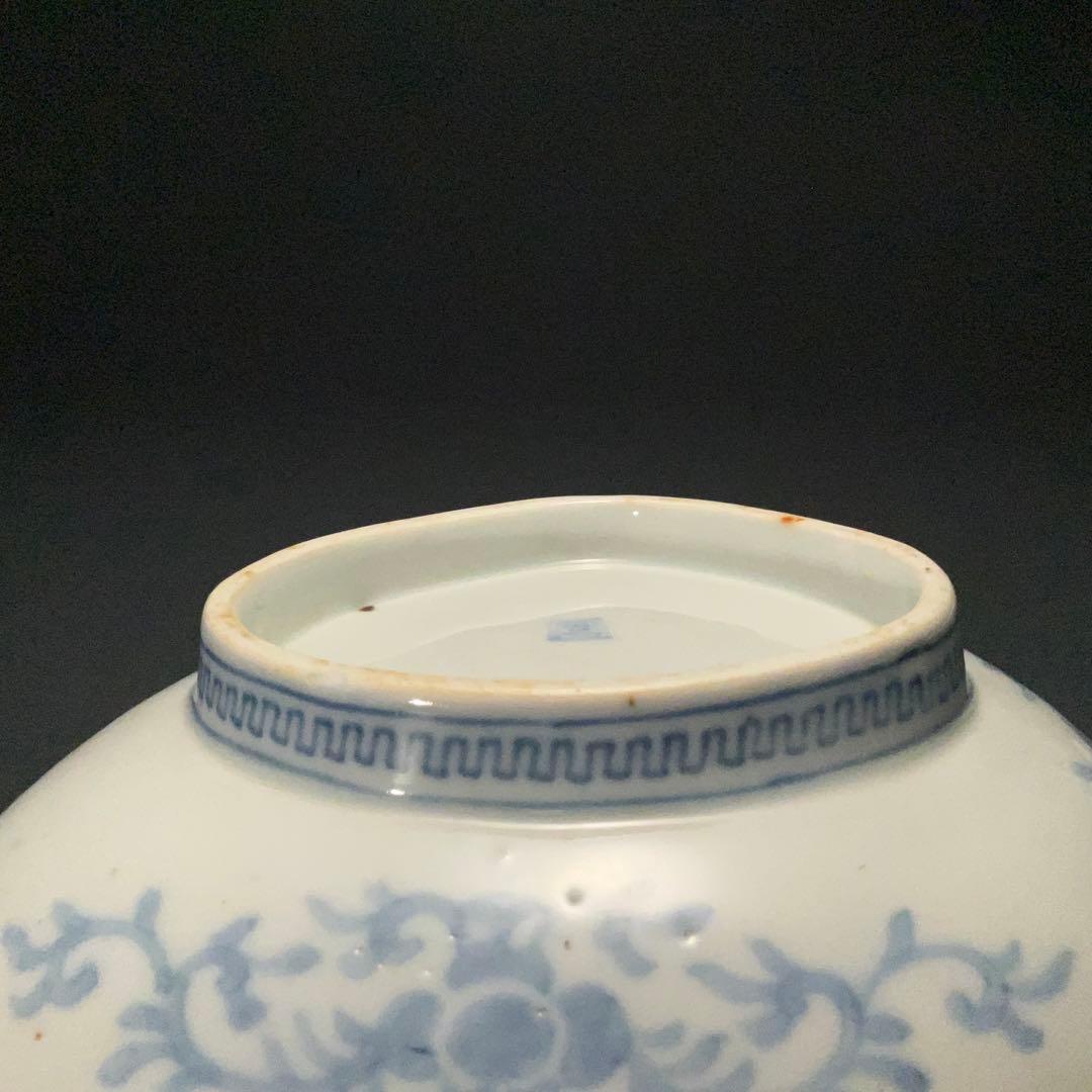 伊万里金襴手 富士と松鶴図貝形皿　古伊万里　骨董　R1285w1ダB