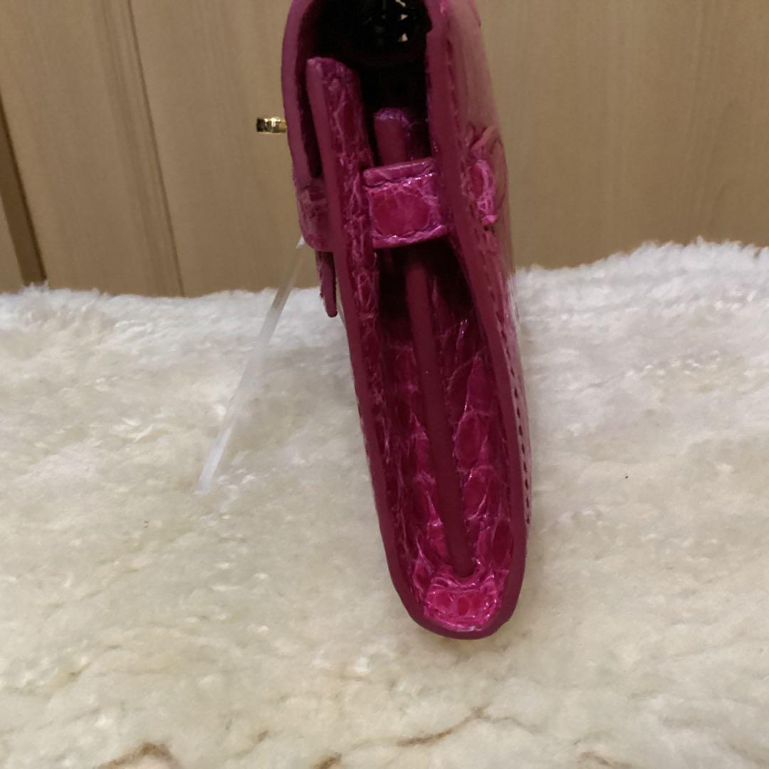 女性のための本物のワニ革 シャイニング ハンドバッグ クラッチ-21cm.