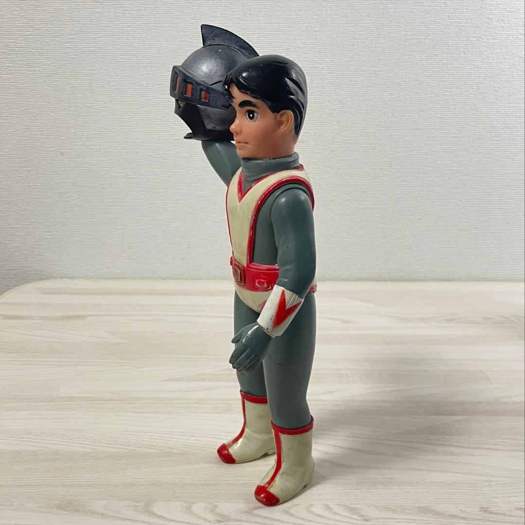 旧バンダイ シルバー仮面 ソフビ フィギュア 面取れ ジャイアント 当時