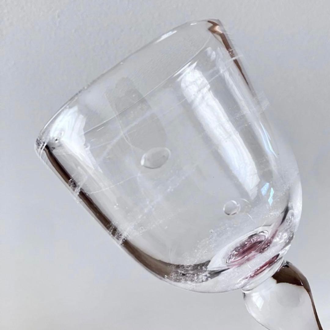 作家もの 吹きガラス 宙吹きガラス 足つきグラス 萩市】萩ガラス工房で