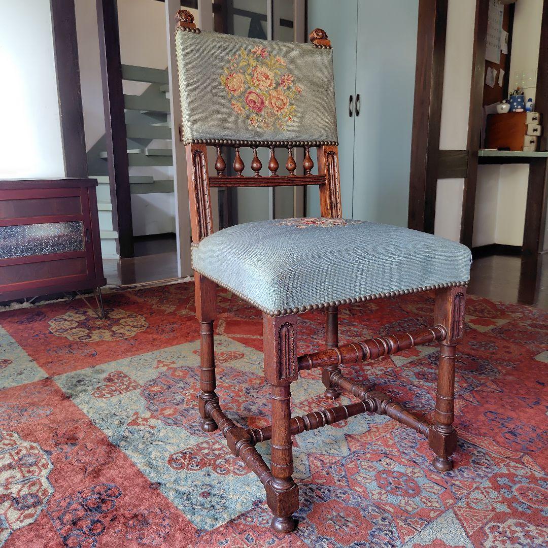 ベルギー アンティーク ナポレオン チェア プチポワンの椅子