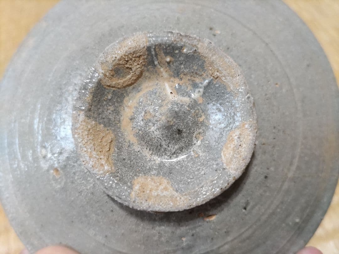 李朝　輪線状の　刷毛目　皿（12.3cm）良品！