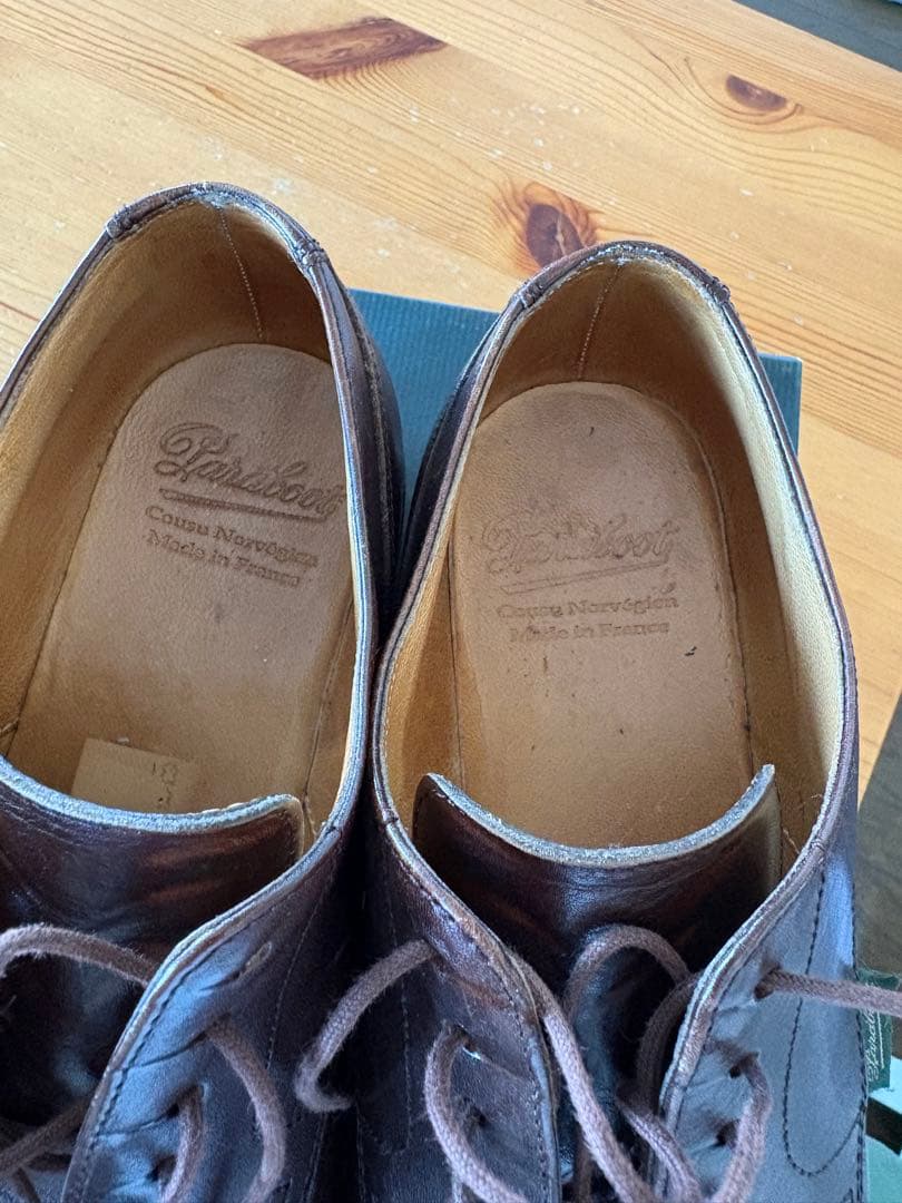 パラブーツ シャンボード Marron 61/2 シューツリー付き