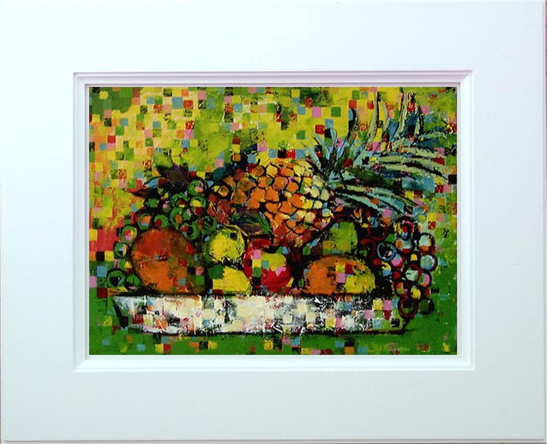 □赤富士(額付)□ 西森湧光 にしもりゆうこう 赤い富士山 日本画