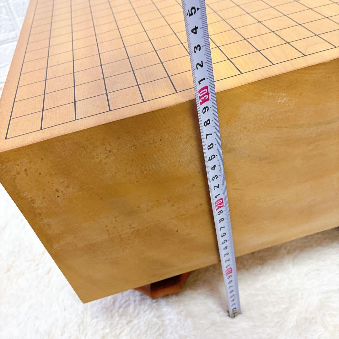 囲碁盤 基盤 板目 木裏 極厚 6寸 へそあり 脚付 高級 骨董 桐箱