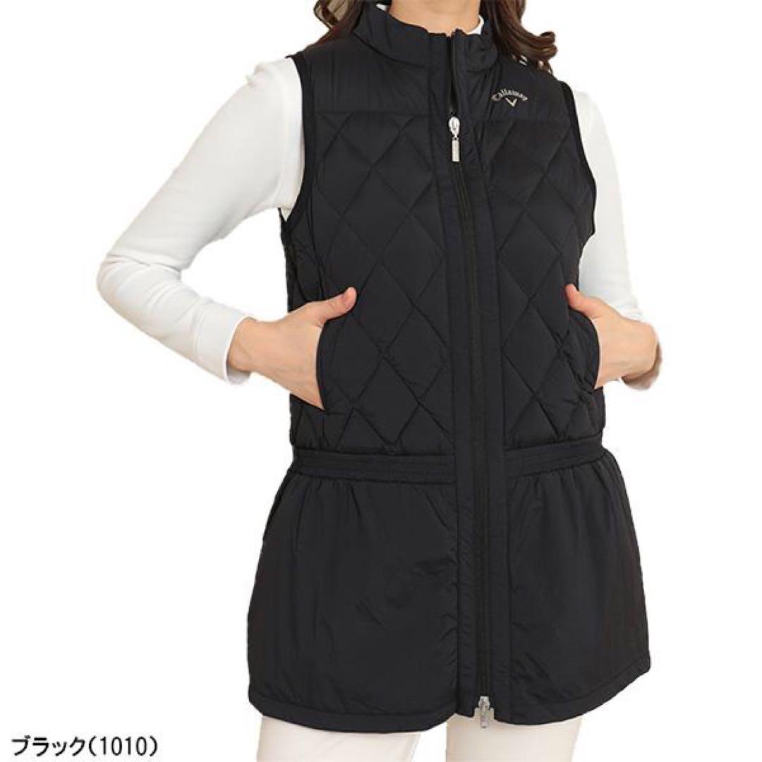 キャロウェイ Callaway ゴルフ　フルジップ　ダウンベスト　黒　ワンピース