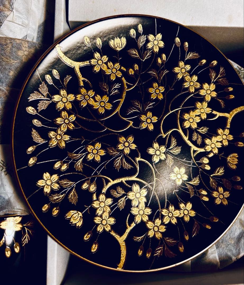 金沢　中山塗器　揃黒元禄 金彩蒔絵 漆器　15点セット