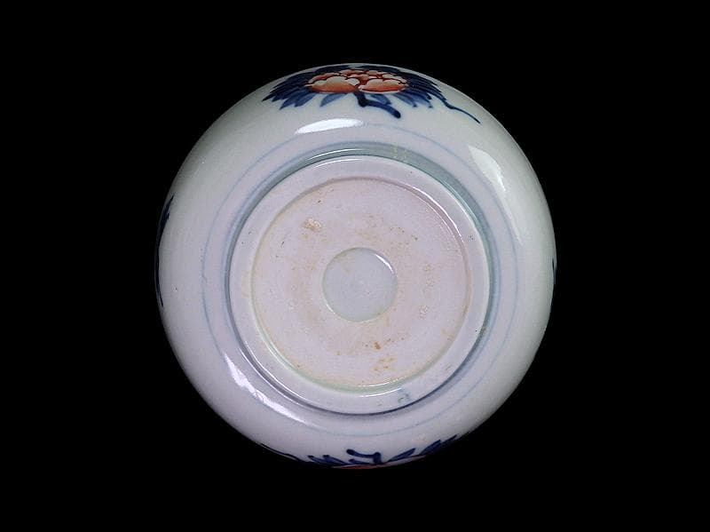 古伊万里 色絵 獅子に波千鳥の図 膾皿 春寒鉢 4客 CZd