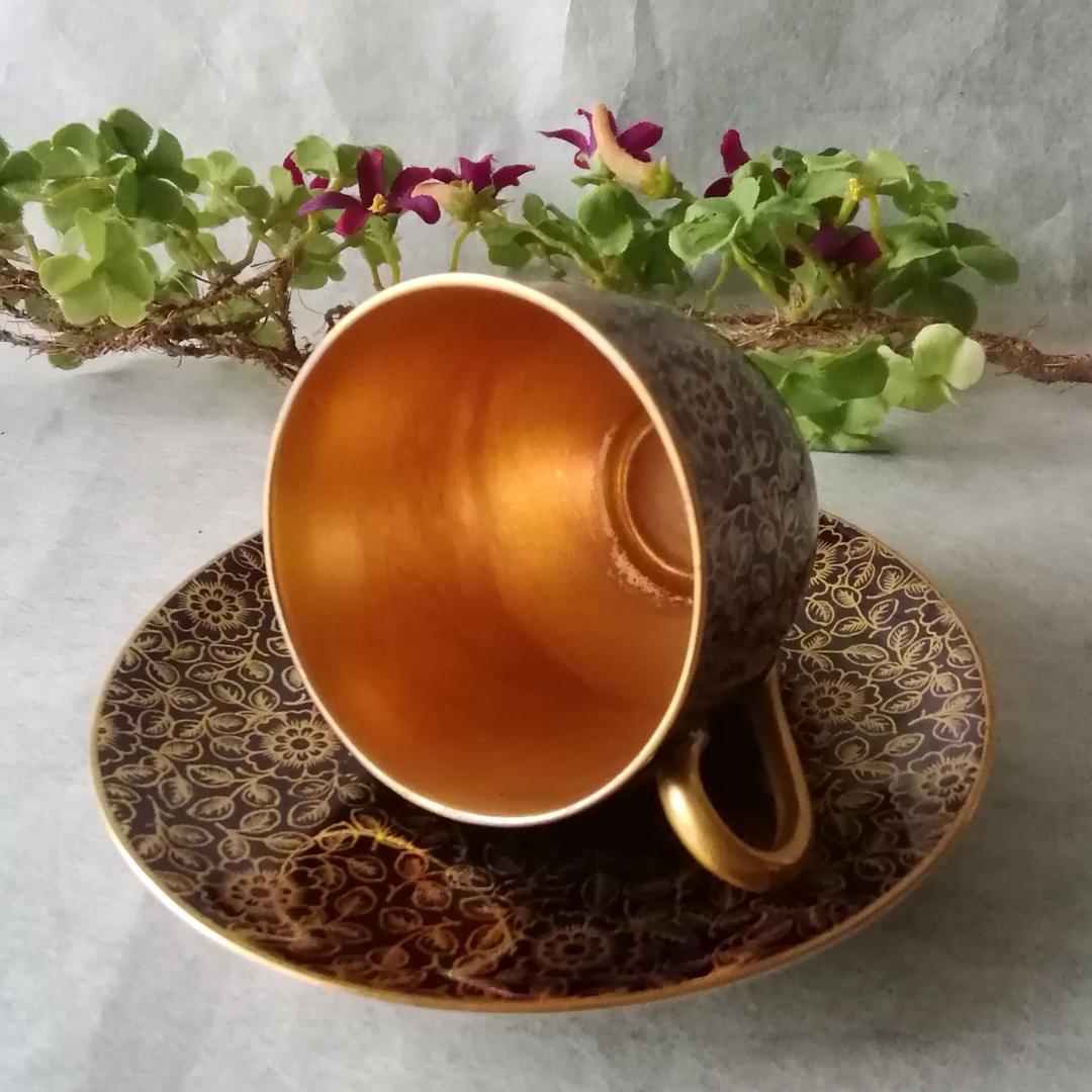 逸品 ロイヤルウースター 金彩デミタス カップアンドソーサー 英国