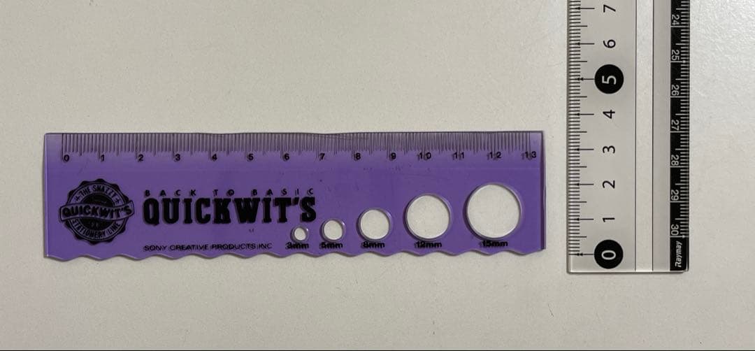 匿名配送】QUICKWITS 紫色 定規 ものさし 文房具 1987