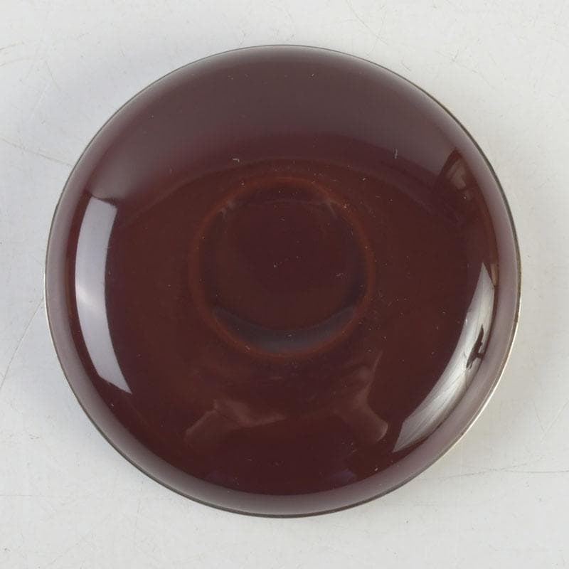 茶道具　山中塗師　新谷清　漆峰作　遠山蒔絵　錫縁　香合　共箱　V　9253