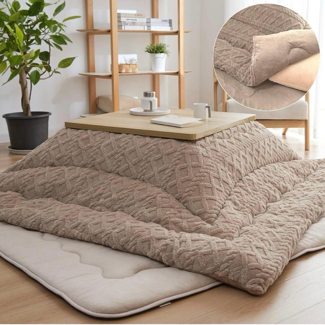 ❣️極厚❣️リバーシブル❣️こたつ掛布団 長方形 暖かいフランネル