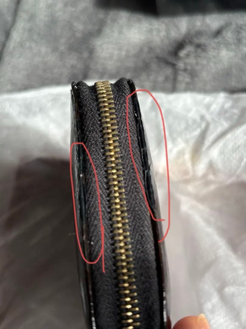 セリーヌ ケース SHEFFIELD 黒・茶×ゴールド金具