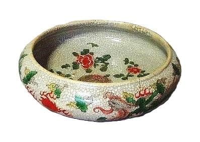 龍・鳳凰・花鳥文鉢 】 中華古玩 宋赤絵/古赤絵/五彩