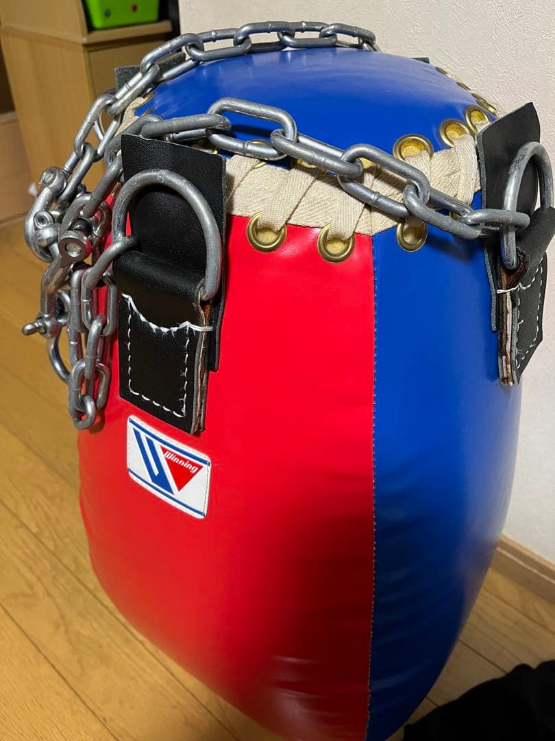 Winning ウイニング タイミングバッグ サンドバッグ 赤/青 チェーン付き