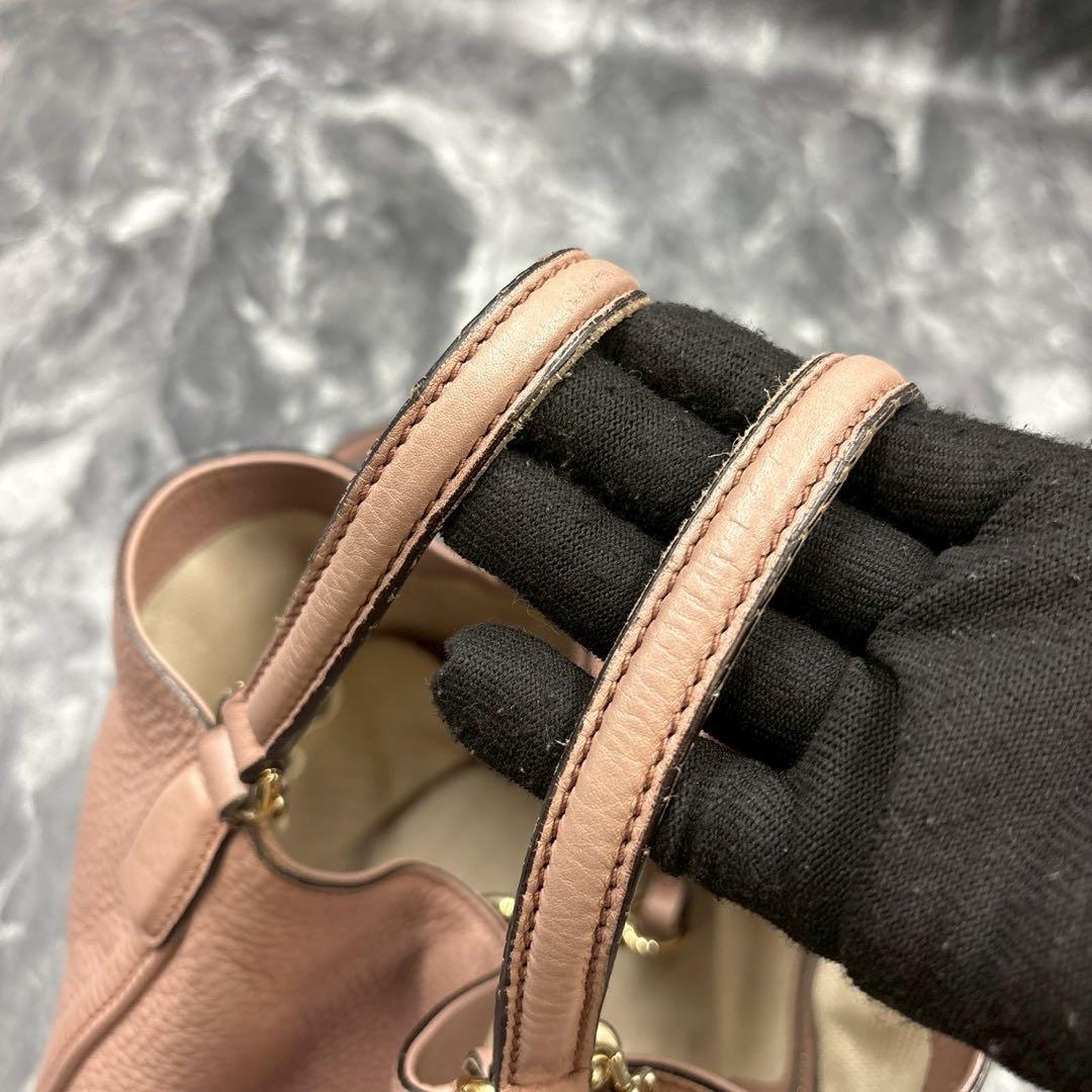 ✨美品✨GUCCI ソーホー 2way ショルダーバッグ ハンド ピンク レザー