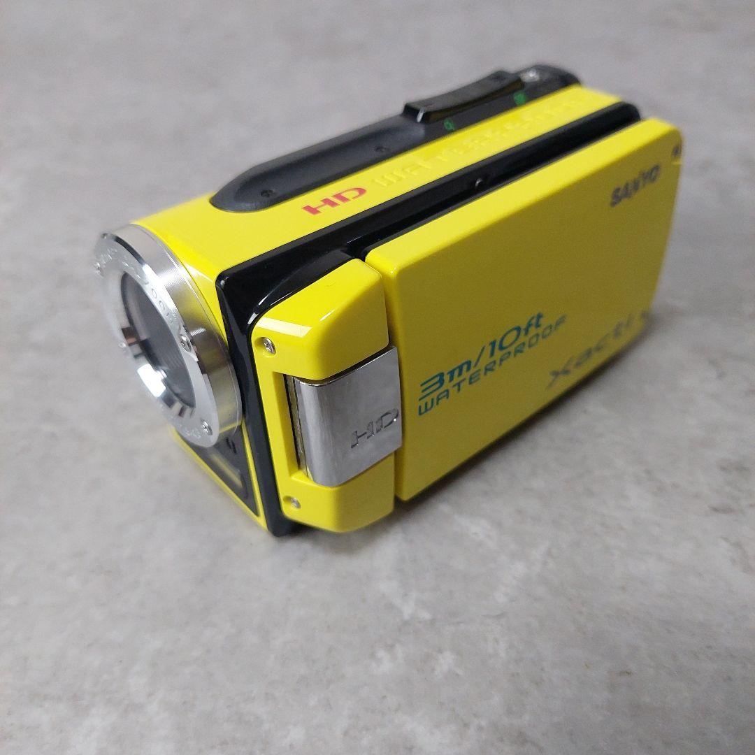 SANYO 防水 ムービーカメラ Xacti ザクティ DMX-WH1 イエロー