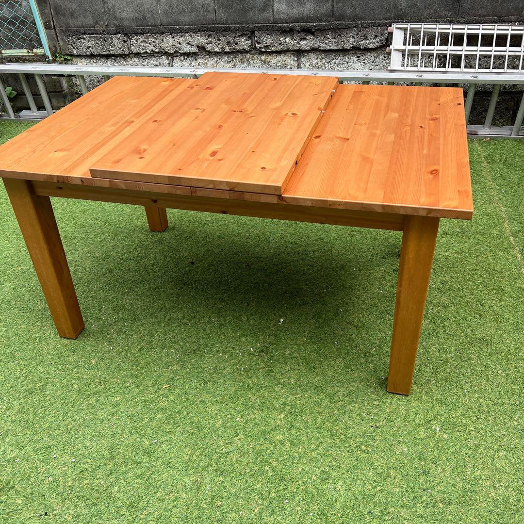 【横浜・川崎】イケア 伸長式 ダイニングテーブル 無垢材　STORNAS　廃盤