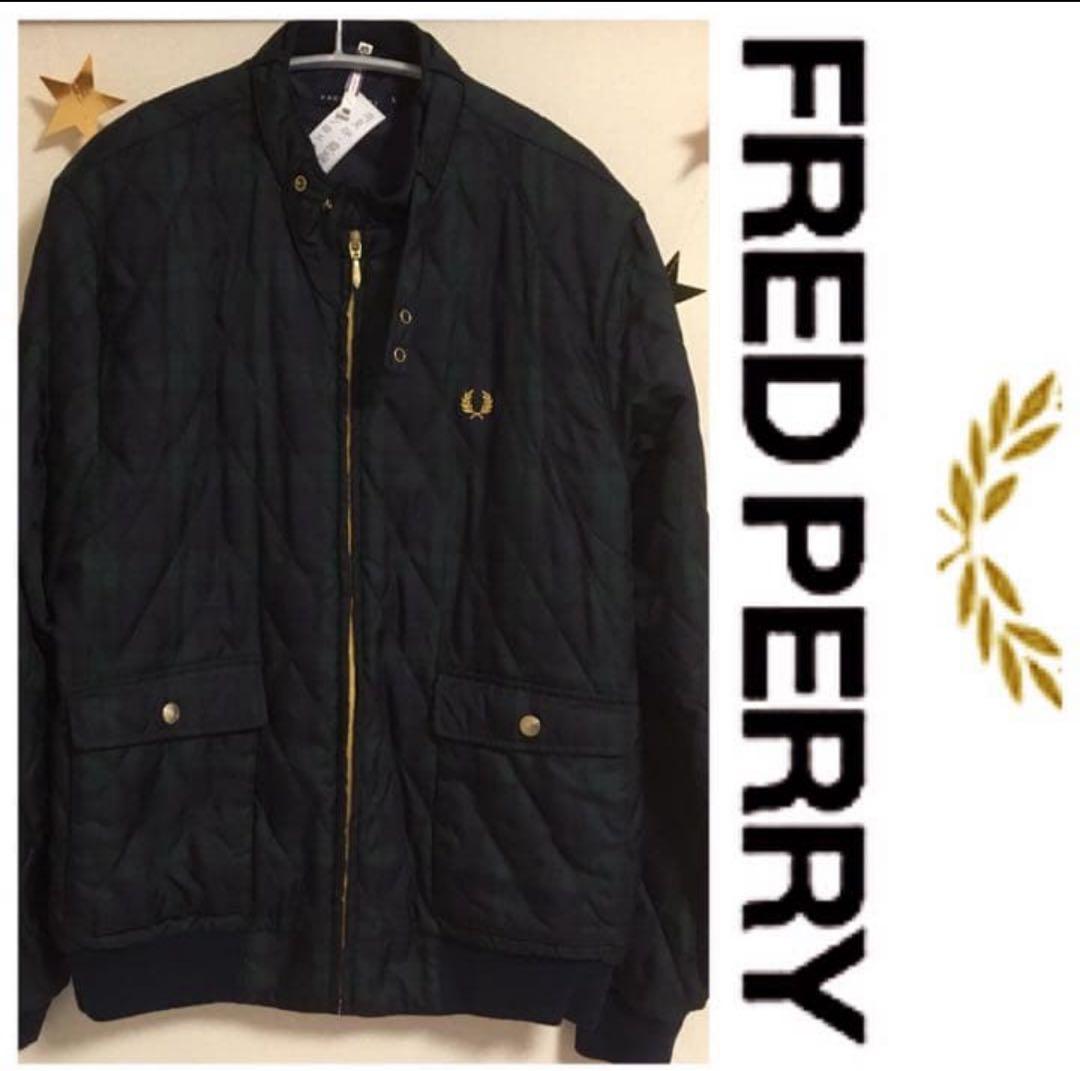 FRED PERRY ダークグリーン チェック柄 ジャケット