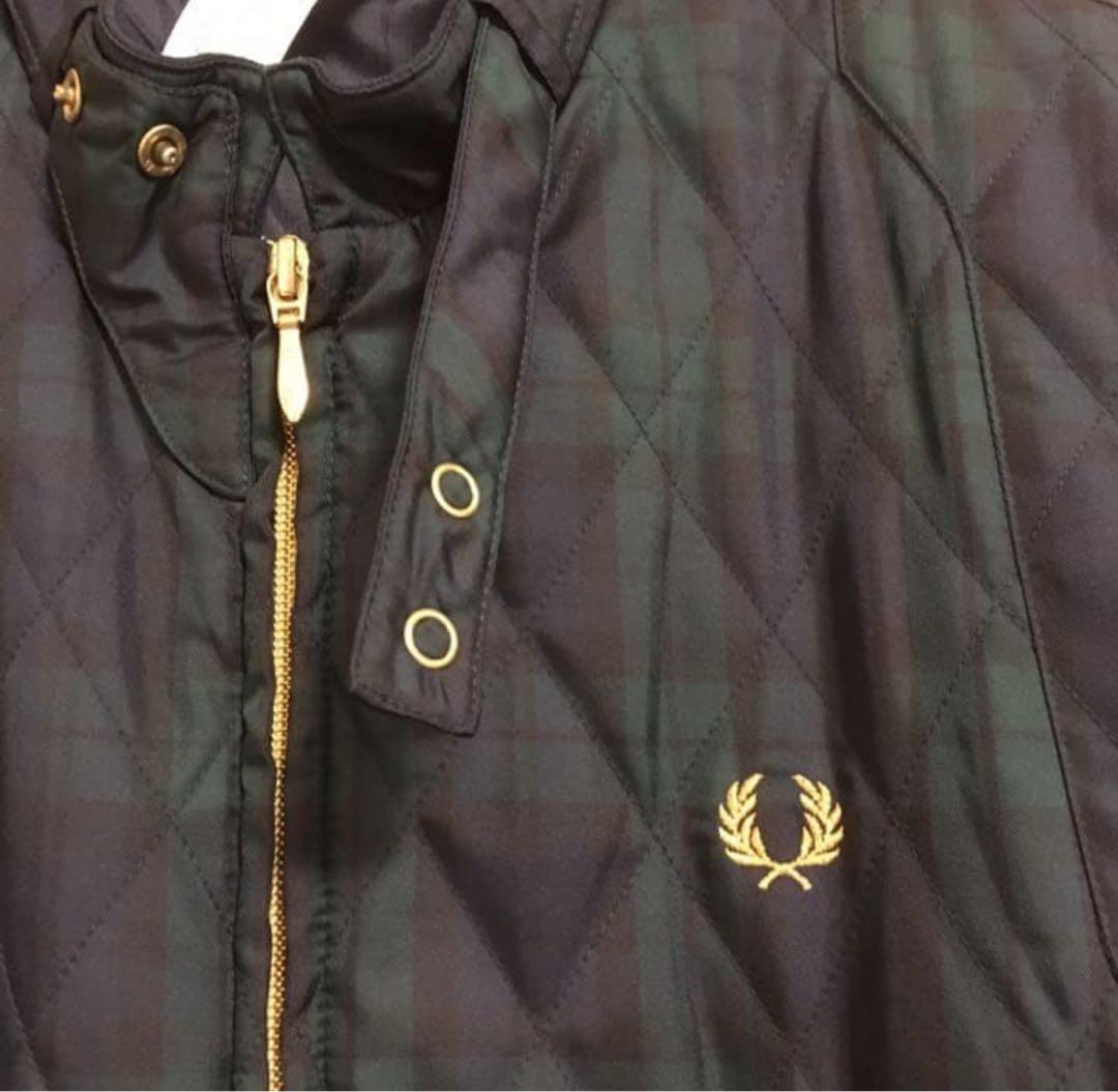 FRED PERRY ダークグリーン チェック柄 ジャケット
