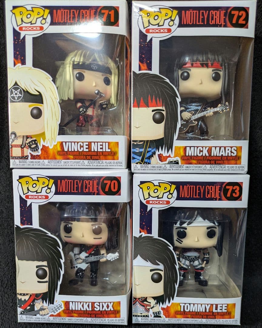 Funko POP! ROCKS MOTLEY CRUE 4体セット Funko POP! Rocks Motley Crue Bundle (4 POPs) - New, Mint Condition