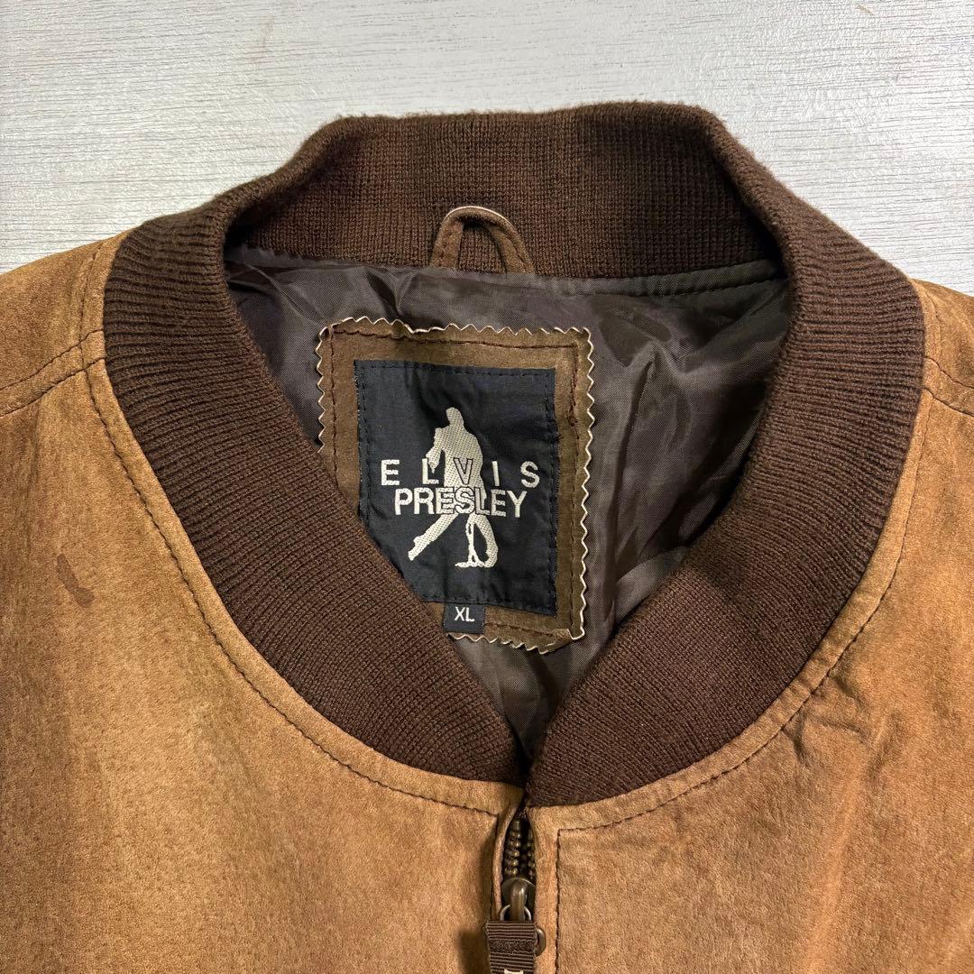 ELVIS PRESLEY レザースタジャン ブルゾン 豚革 短丈 XL