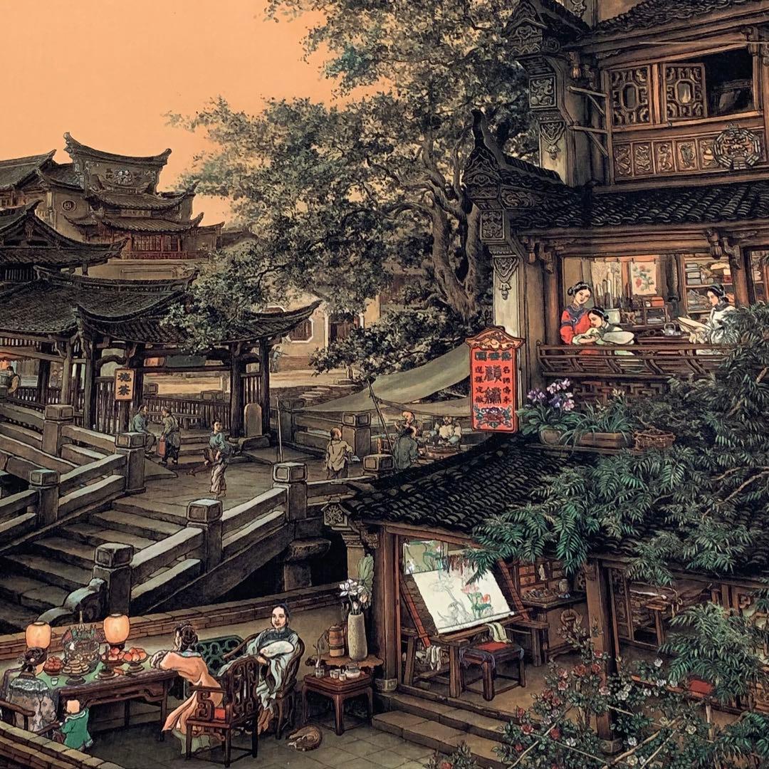 中華民国の絵家 絵画 台湾の名家 孫孝友 （最作)南鄉旧