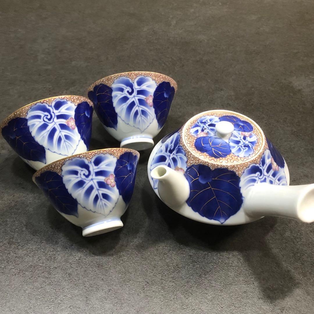 香蘭社 磁芸工房謹製 愁海棠 茶器 湯呑 急須(香蘭社)｜売買された