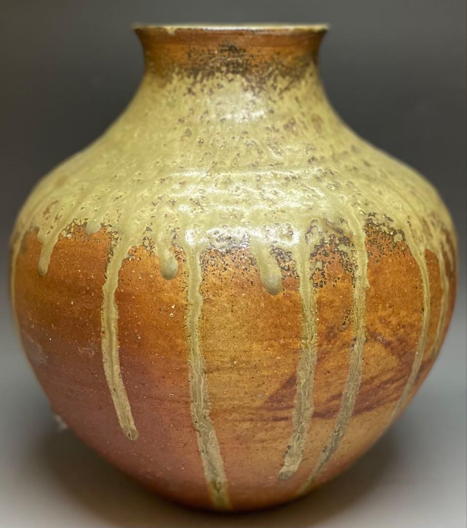 信楽焼　古信楽　壺　在銘　作家作品　b9597