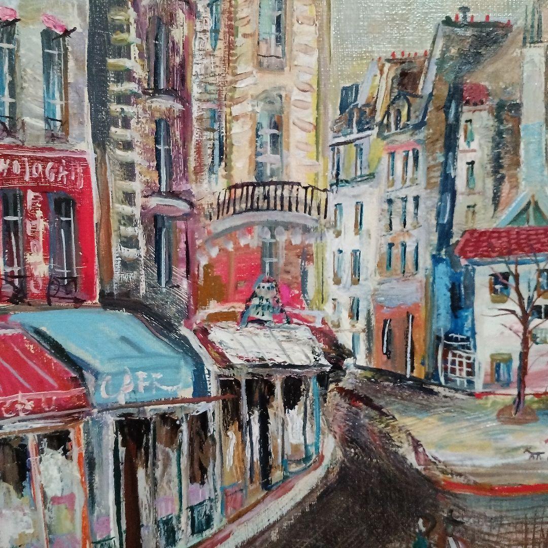 小澤勇寿郎　サン・タンドレ・デザール広場　美品の油絵