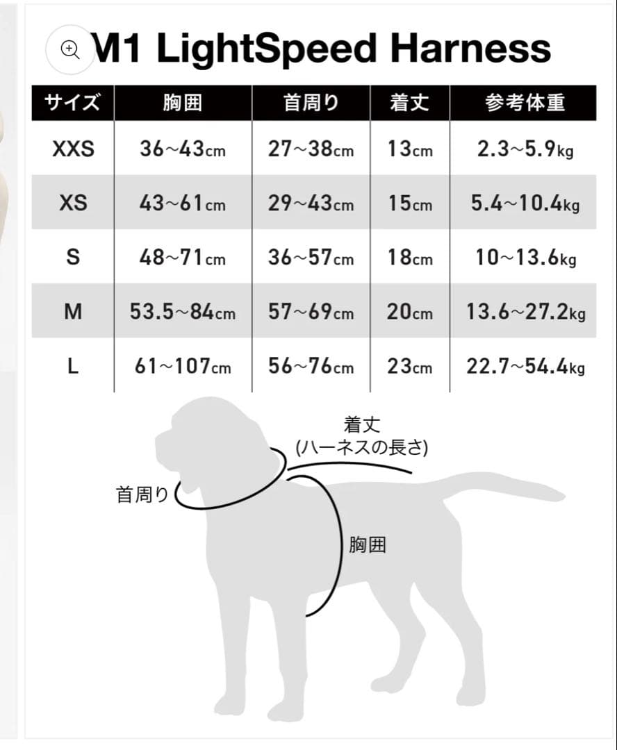 KILONNER M1ハーネス wolf grey Sサイズ
