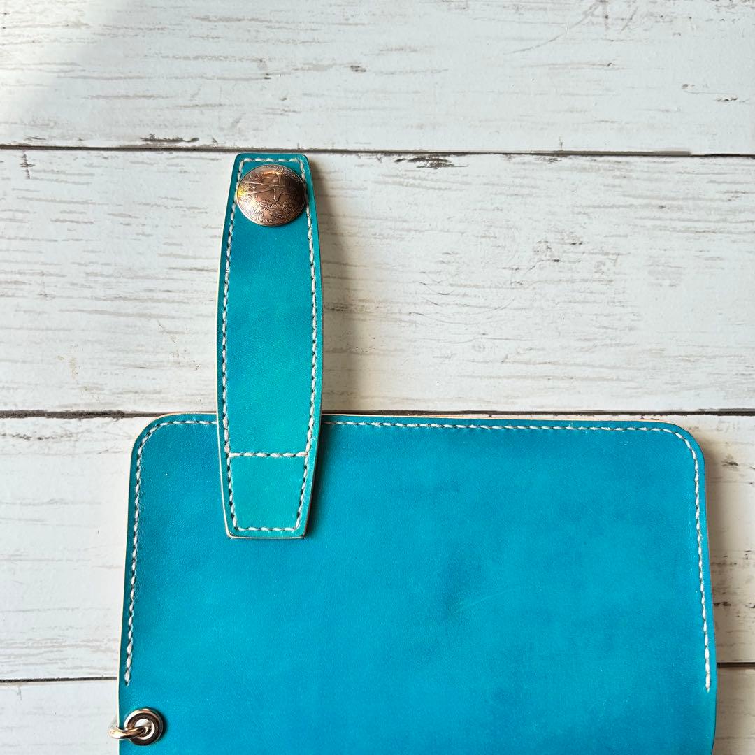 長財布　トラッカーウォレット　バイカーズウォレット　牛革　ハンドメイド　タイプB