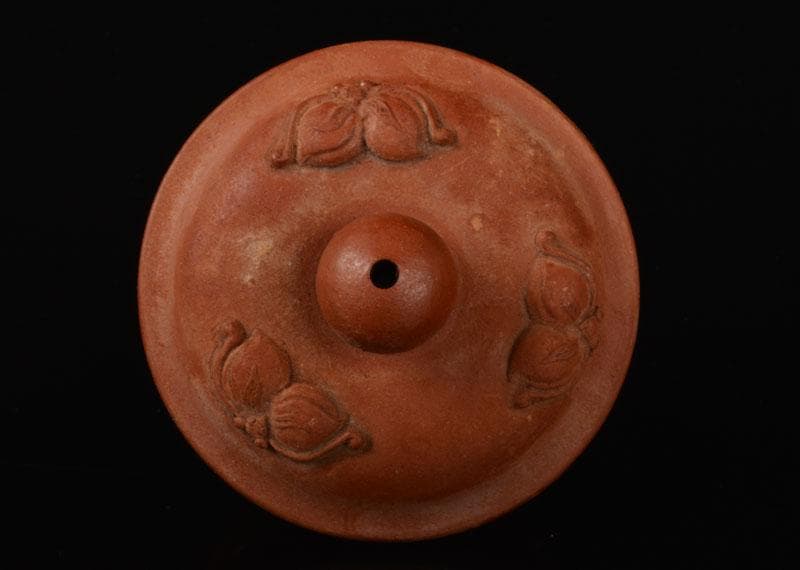 中国　光緒御製　鳳凰文　紫砂　朱泥　急須　茶壷　D　R5439E