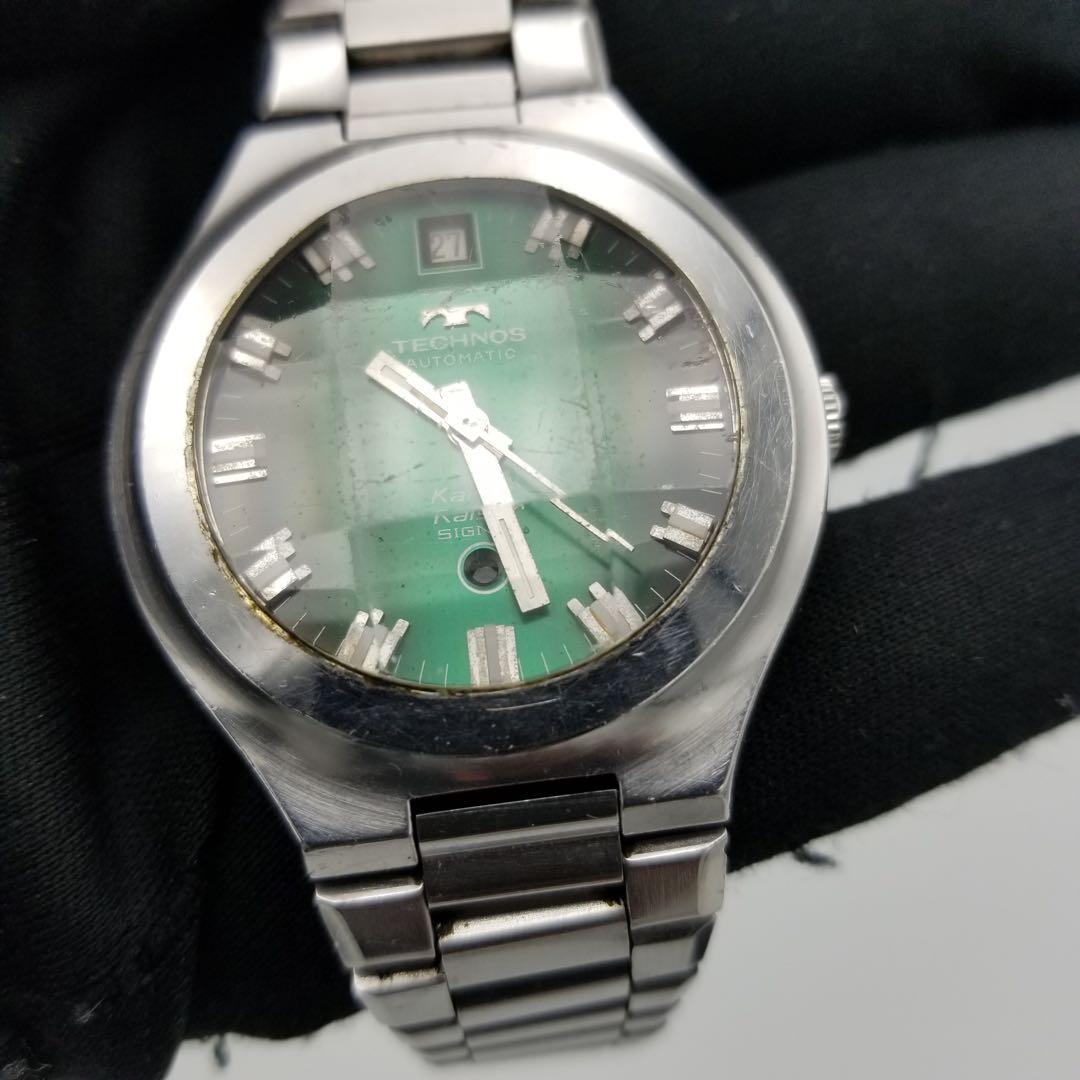 レア希少 70s TECHNOS Kaiser SIGNAL 純正ベルト 腕時計