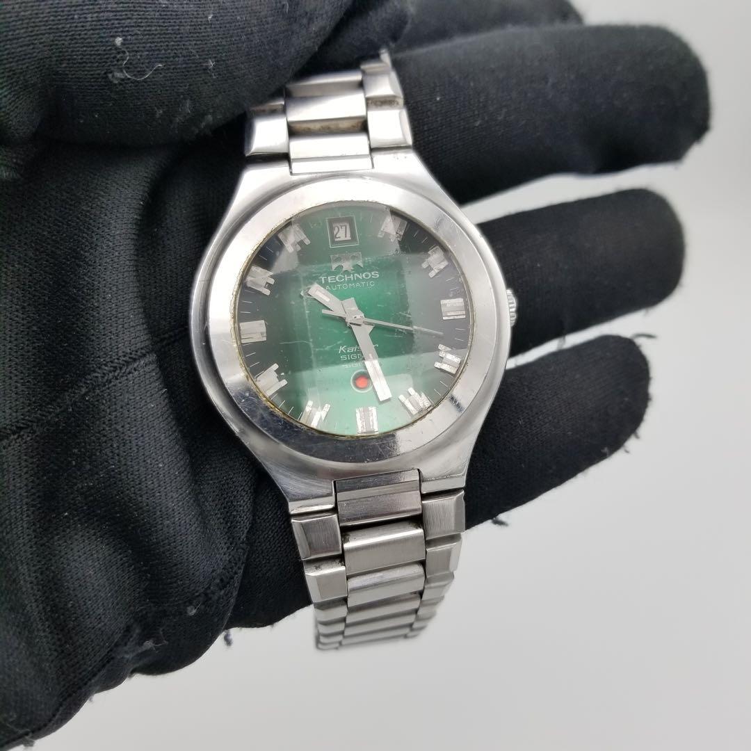 レア希少 70s TECHNOS Kaiser SIGNAL 純正ベルト 腕時計