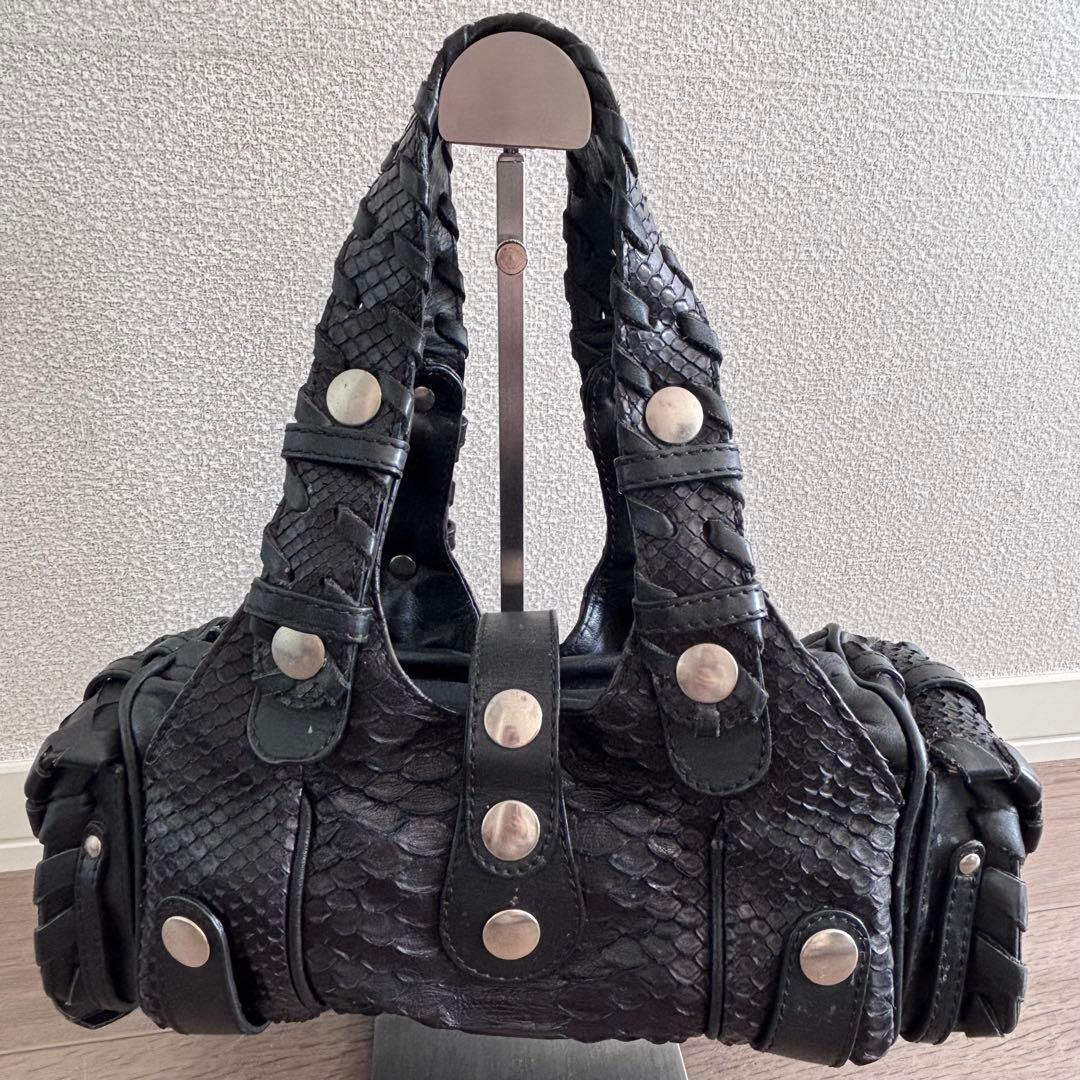 バッグ Chloe Silverado Leather Handbag Python
