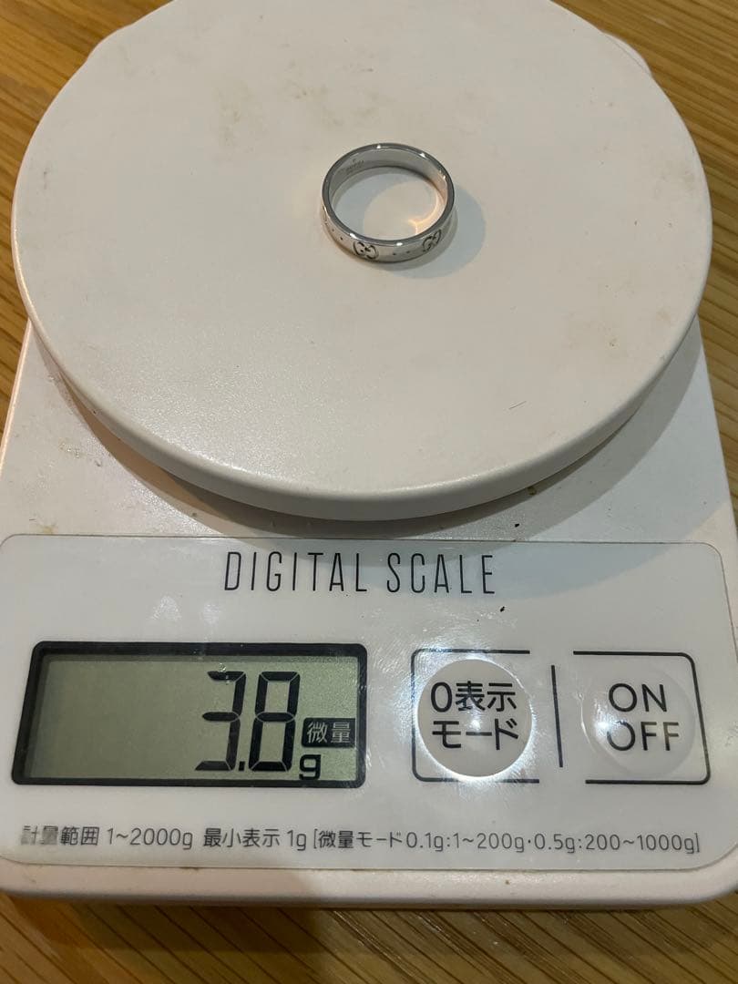 【美品】グッチ アイコンリング GGリング ホワイトゴールド #16.5