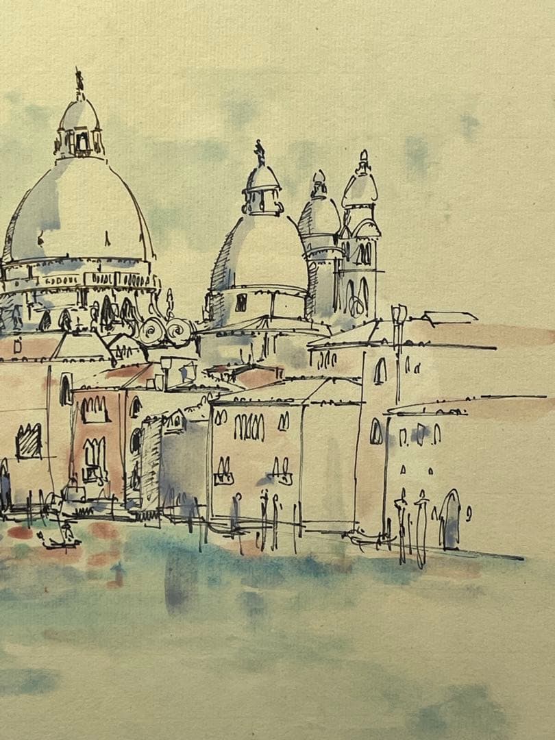 水彩画 イタリアの風景画 680