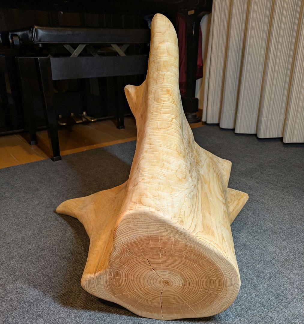 檜　切り株　丸太　椅子　スツール　 高さ約34㎝