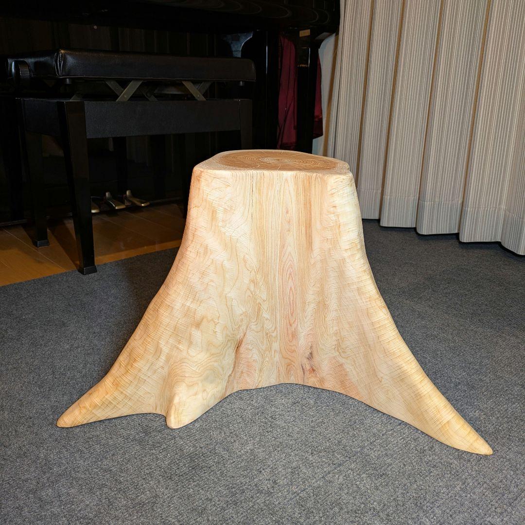 檜　切り株　丸太　椅子　スツール　 高さ約34㎝