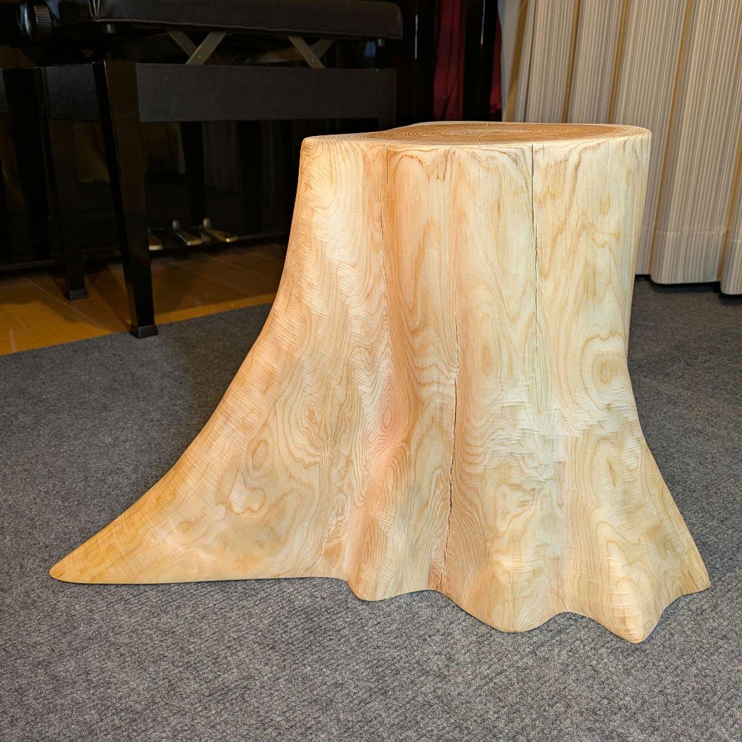 檜　切り株　丸太　椅子　スツール　 高さ約34㎝