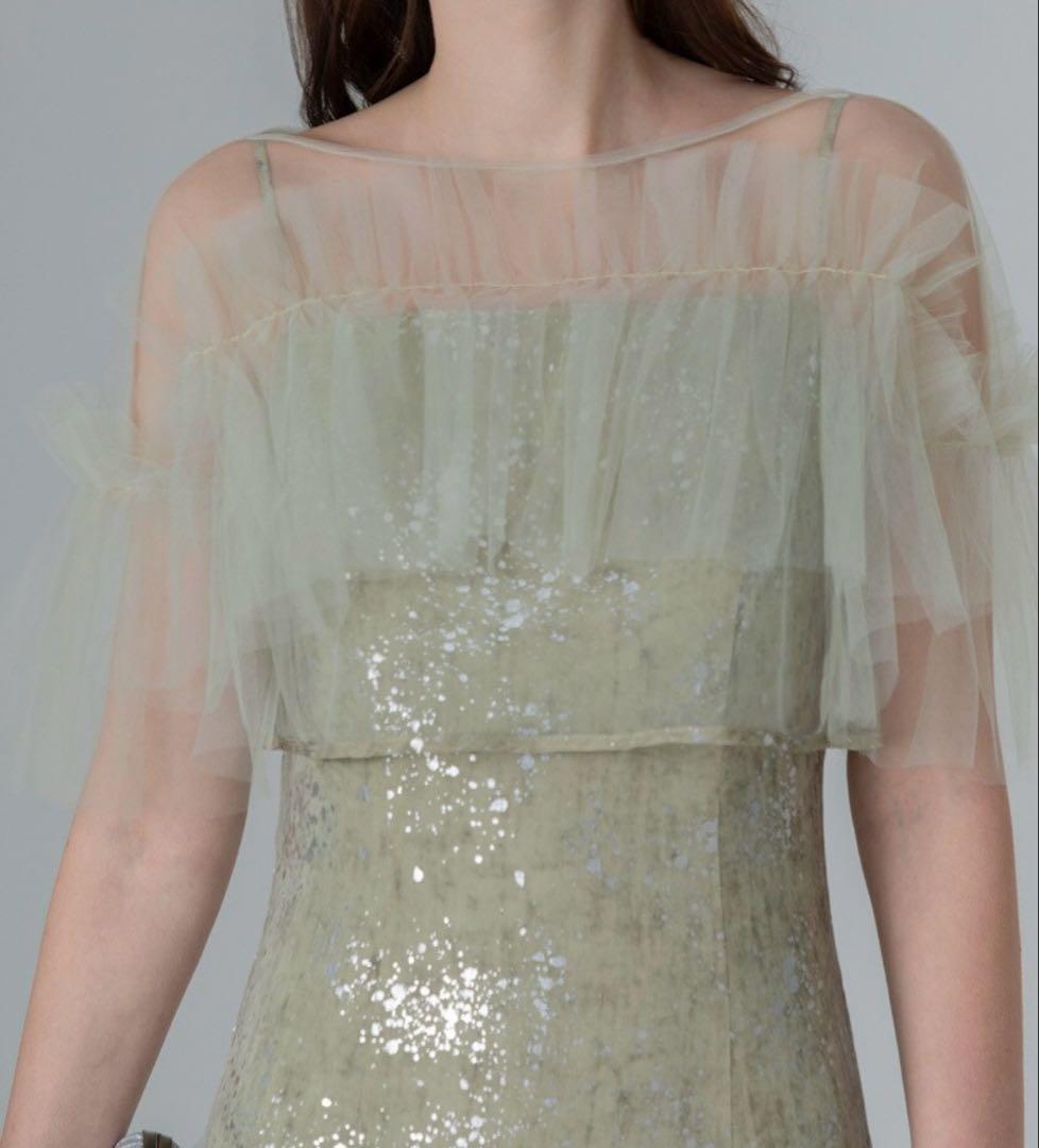 ＊美品＊Leja チュールフリルボレロペイントマーメイドドレス