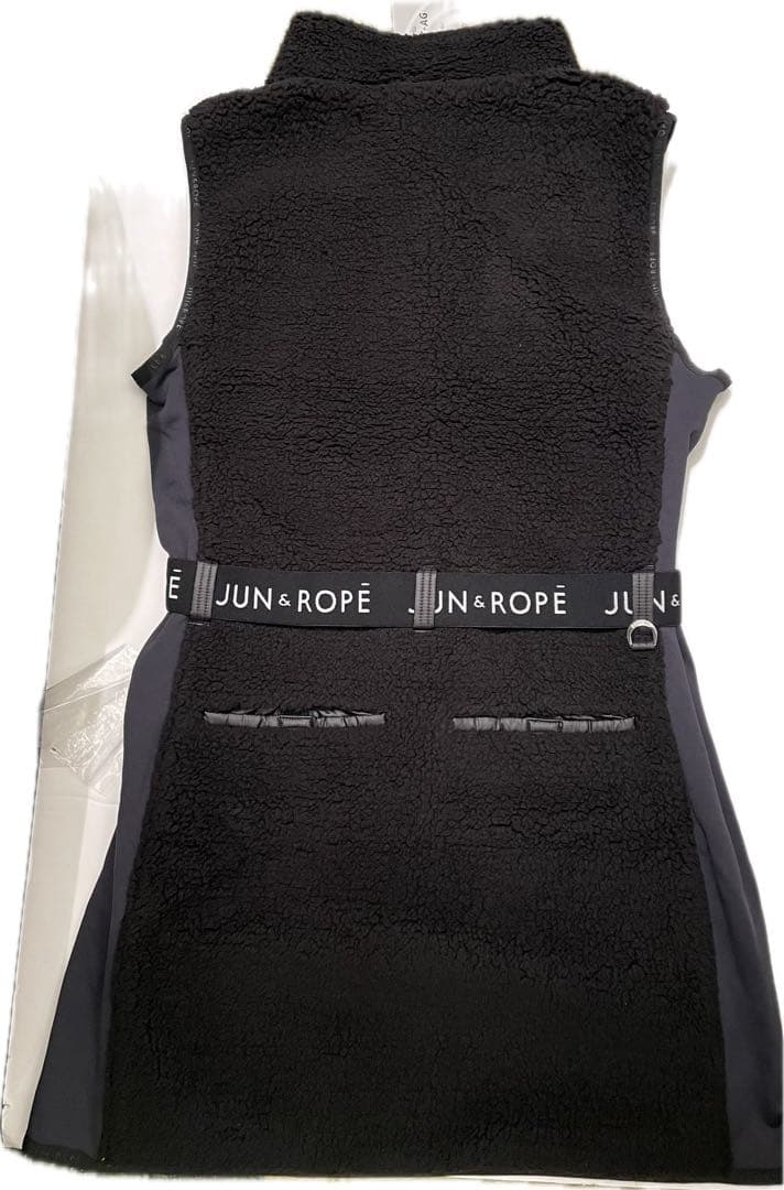 値下げJUN&ROPE ベストワンピースブラック